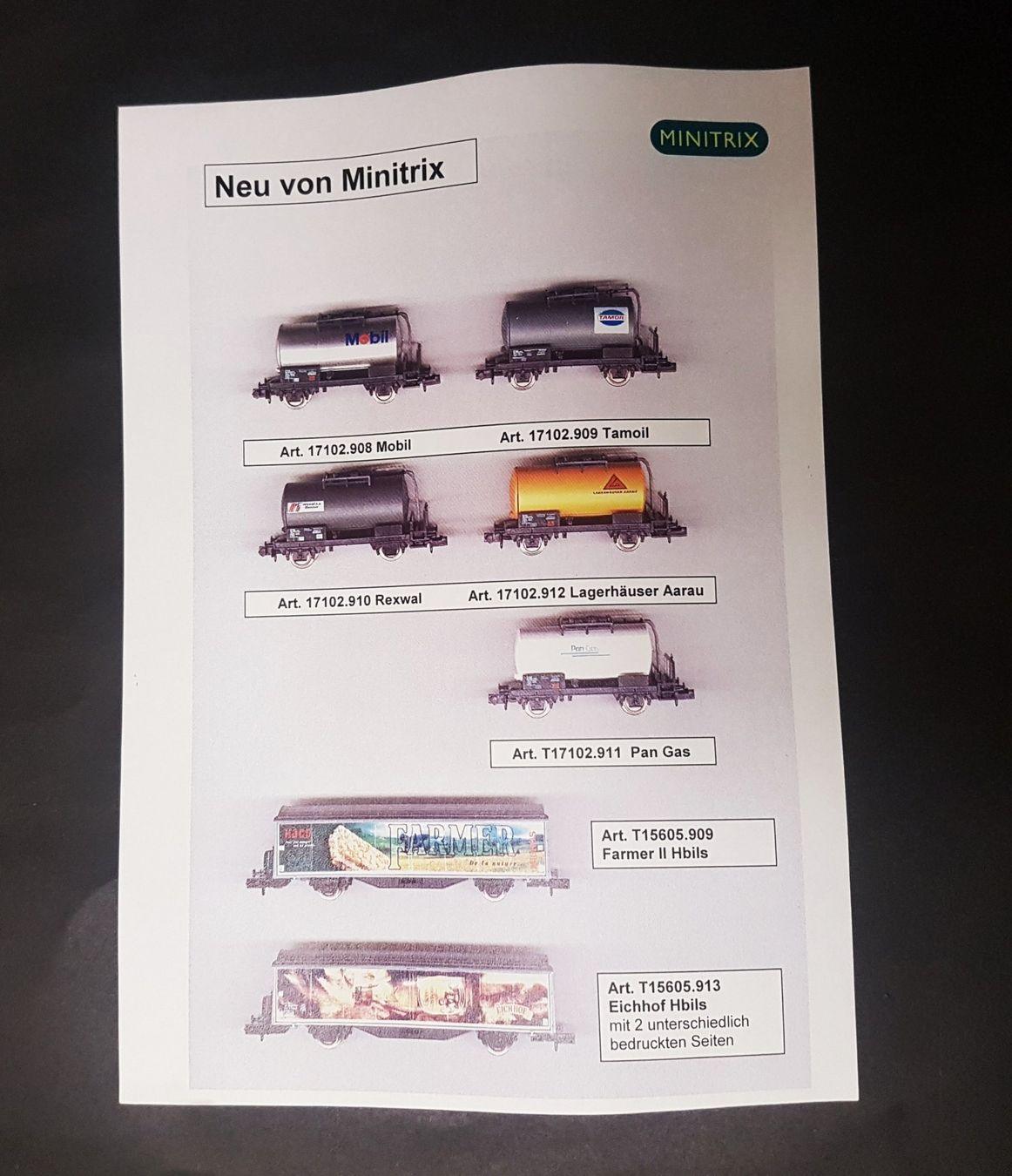 Trix Modellini di ferrovie: Publicité Minitrix, SBB-CFF, Re 460, Swiss Collection, etc. – Nuovo e nell'imballaggio originale da Martigny venduto da Abm1000 2