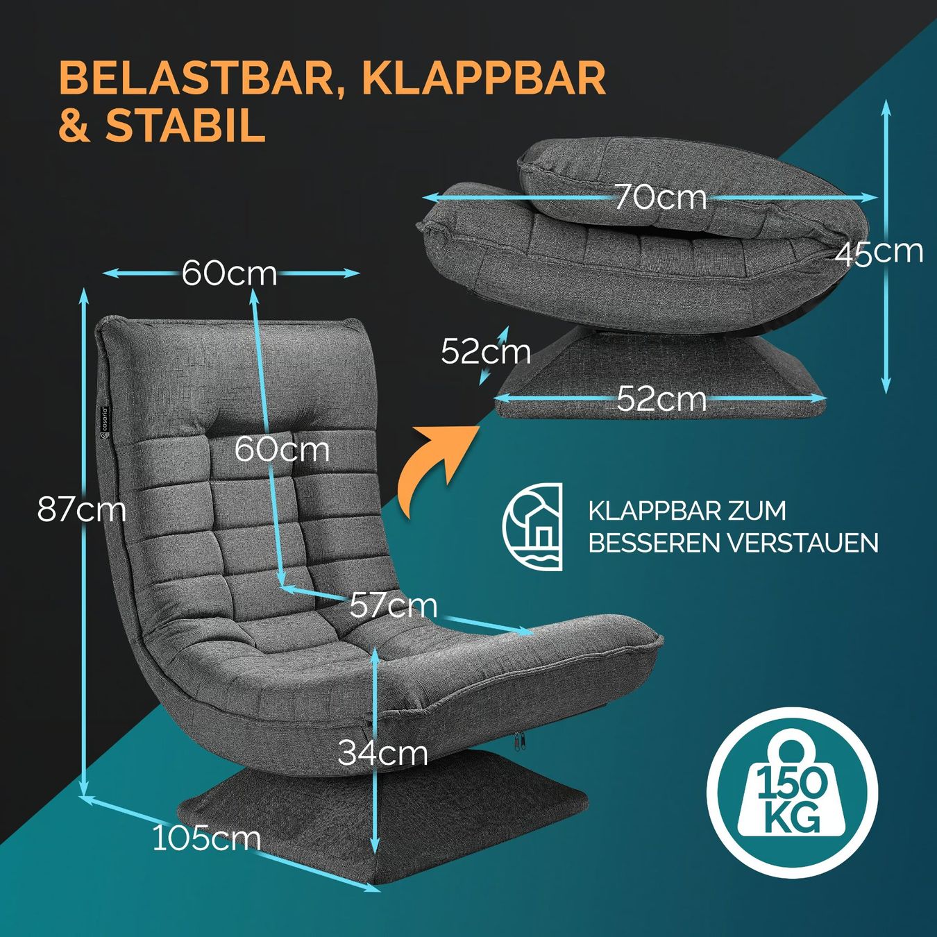 Poltrone: Relaxsessel Grau - Creme - Schwarz Stoff – Nuovo e nell'imballaggio originale da Winterthur venduto da aredo 1