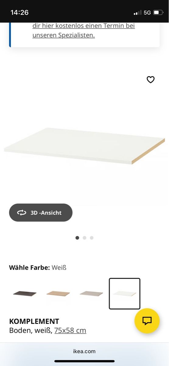 Ikea Armadi: 1x Ikea KOMPLEMENT Boden, weiß, 75x58 cm – Usato da Alpnachstad venduto da Nicolyn56 1