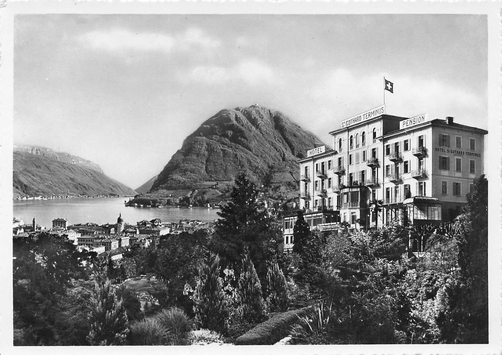 Cartoline postali: Lugano hotel gotthard terminus G – Usato da Biasca venduto da Blenio71