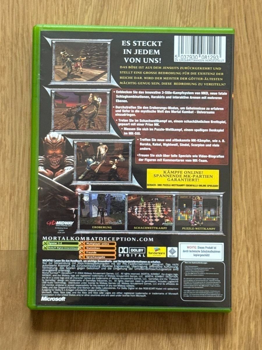 Giochi: Mortal Kombat Deception - CIB - Xbox – Usato da Uster venduto da GamesAndStuff 1