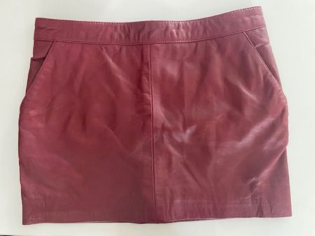 Lederrock Ghyston Gr. 40 weinrot echtes Leder