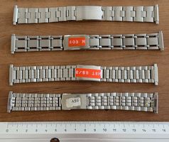 1 Stück Vintage Uhren Stahlband mit Feder Bandanstoss
