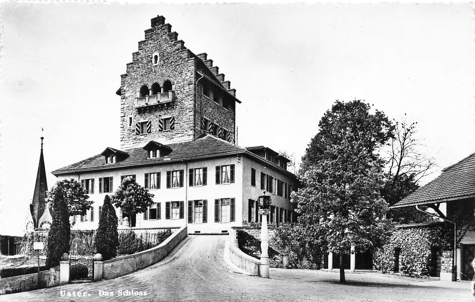 Ansichtskarten: Uster (ZH) Schloss – Gebraucht aus Biasca von Blenio71