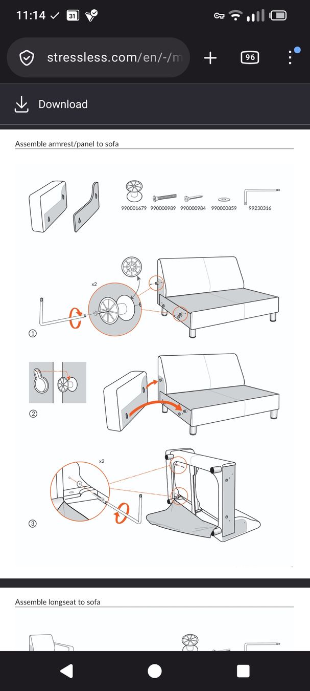 Stressless Divani: Ecksofa Stressless (Emma?) echtleder – Usato da Wünnewil venduto da map_r8rr 4