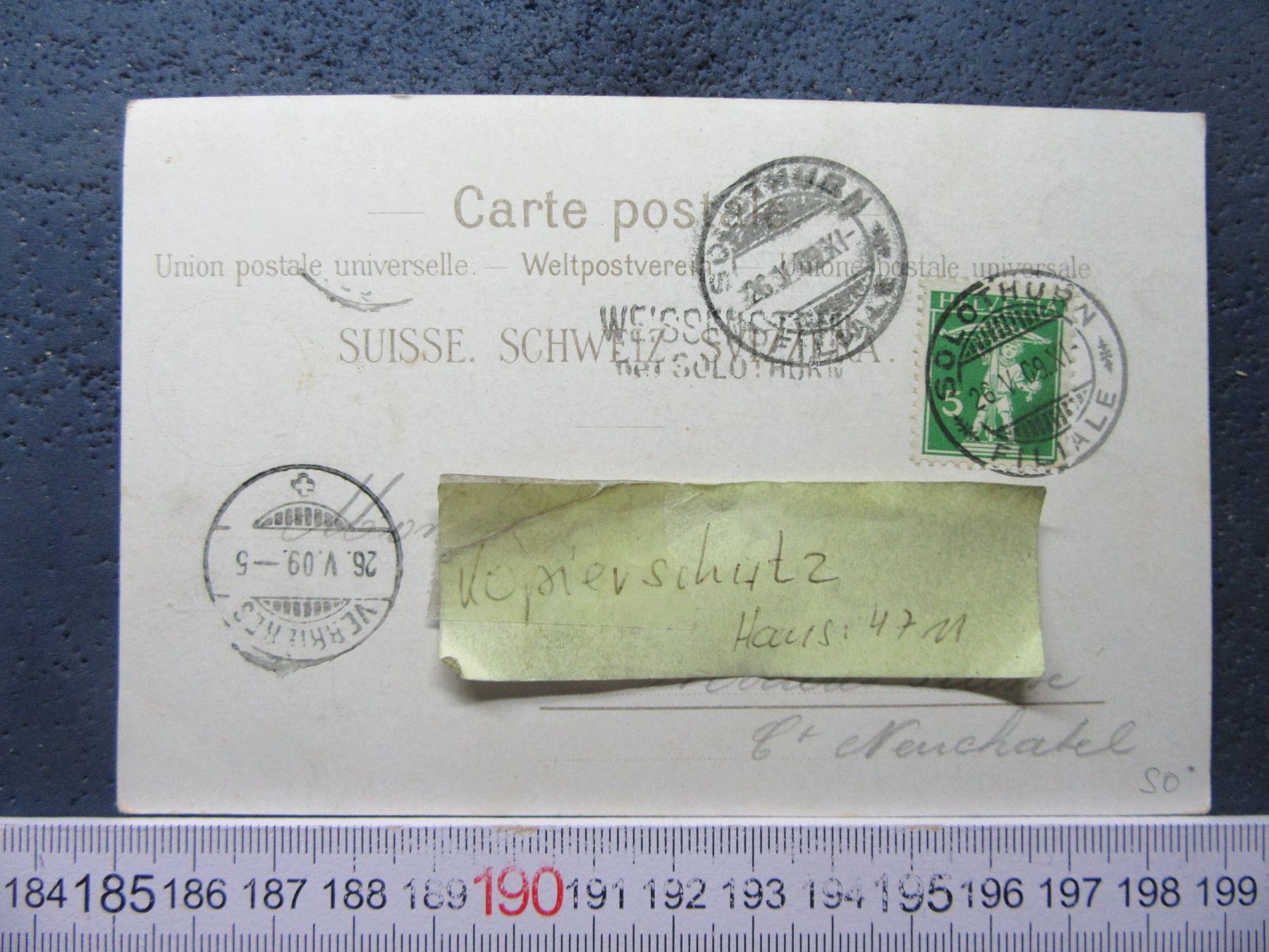 Cartoline postali: WEISSENSTEIN SO AK KURHAUS 1909 – Usato da Ettingen venduto da Hausi4711 2