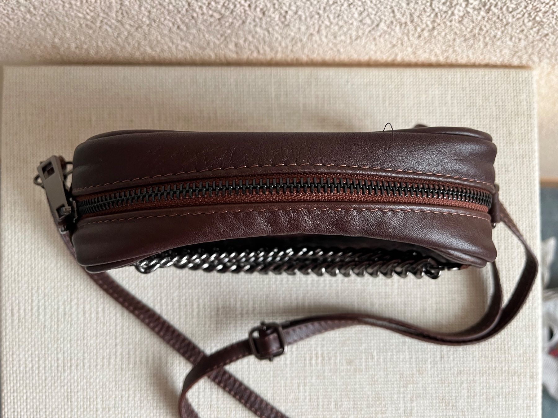 Vera Pelle Borse da donna: Echte hochwertige Ledertasche klein braun. NP 95.- – Usato da Frauenfeld venduto da Andadaa 1