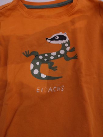 oranger lustiger Pullover, Jakoo Grösse 98/104