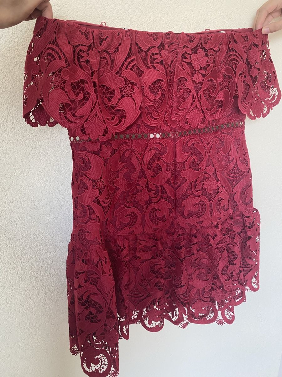 Vestiti: Rotes ML Monique Lhuillier Spitzenkleid – Nuovo e nell'imballaggio originale da Bern venduto da mel_x88r 5