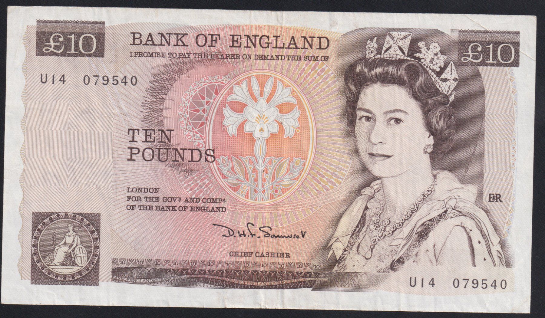 Banconote: England 10 Pounds 1980 – Usato da Brugg AG venduto da banknoten_muesli