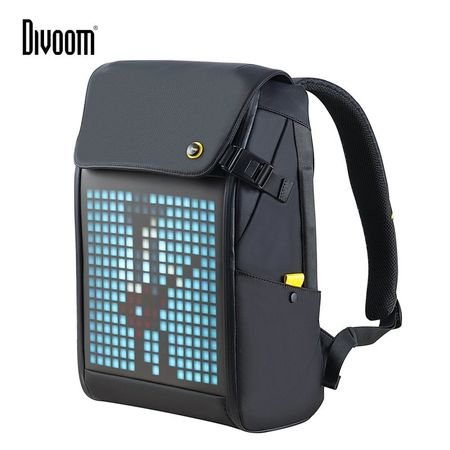 DIVOOM Pixoo M Smart-Rucksack mit 16x16 RGB LED-Bildschirm