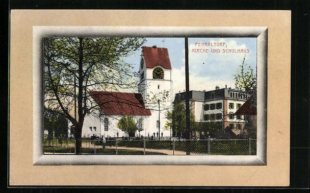 Ansichtskarten: Passepartout-AK Fehraltorf, Kirche und S – Gebraucht aus Berlin von bartko-reher