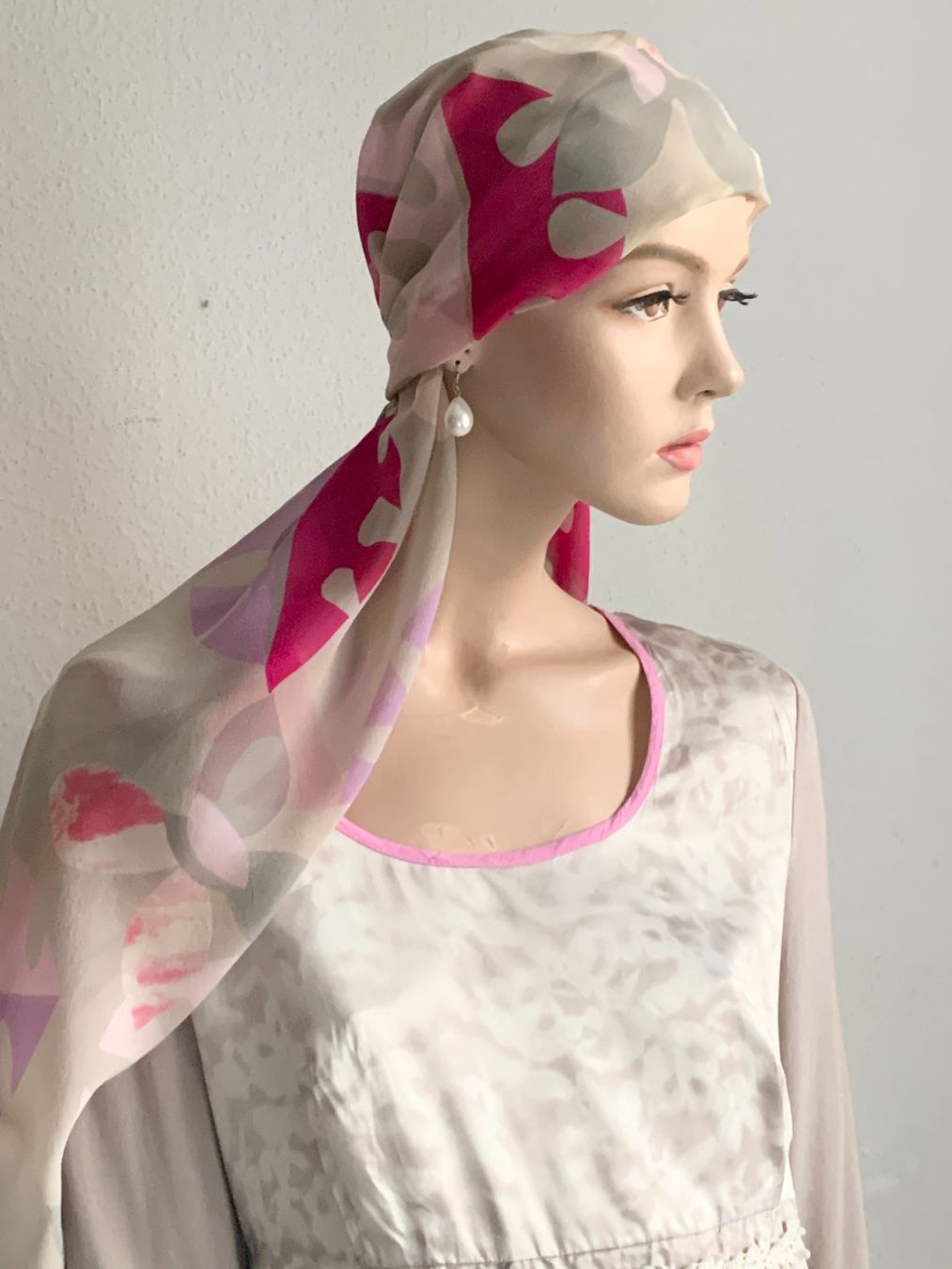 Cream Vestiti: Boho-Kleid von CREAM mit Seidenfoulard – Usato da Kloten venduto da Nephty