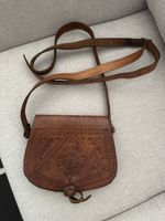 Vintage echt Ledertasche mit tollem Muster - Einzigartig!