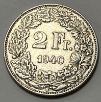 2 Franken - stehende Helvetia - 1940 B (Silber .835)