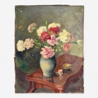 A. LINDER - Nature Morte peinture à l'huile sur toile