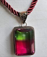 Kette mit Anhänger Stein 925 Silber Neu