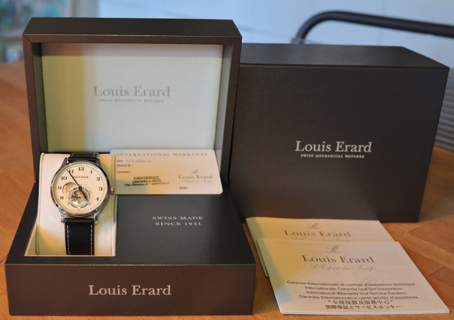 Louis Erard Orologi: Louis Erard 1931 Open Small Second - full set - 40mm – Usato da Basel venduto da catcatdog 8