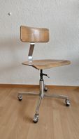 Bürostuhl Drehstuhl mit Rollen MESA vintage, Metall & Holz