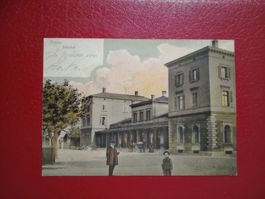 AK Kunst Aarau Aargau Bahnhof um1904