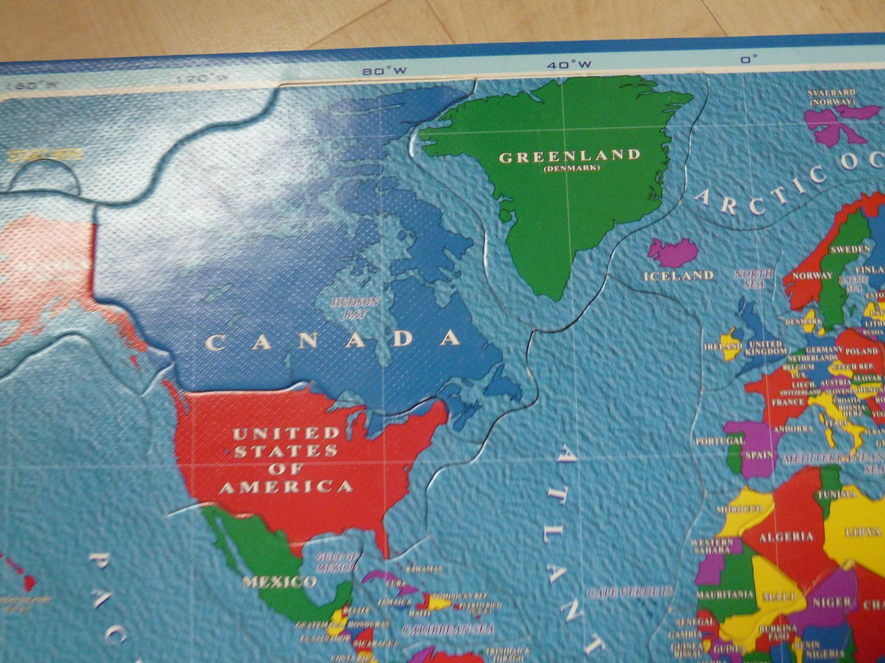 Puzzle: WORLD MAP Puzzle  "vintage"  36 Teilig Karton – Usato da Dättlikon venduto da Mamakuga 2