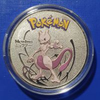 Pokemon 🌺 Mewtwo 🌺 (Silbermünze) Sammelmünze (NEU/OVP)