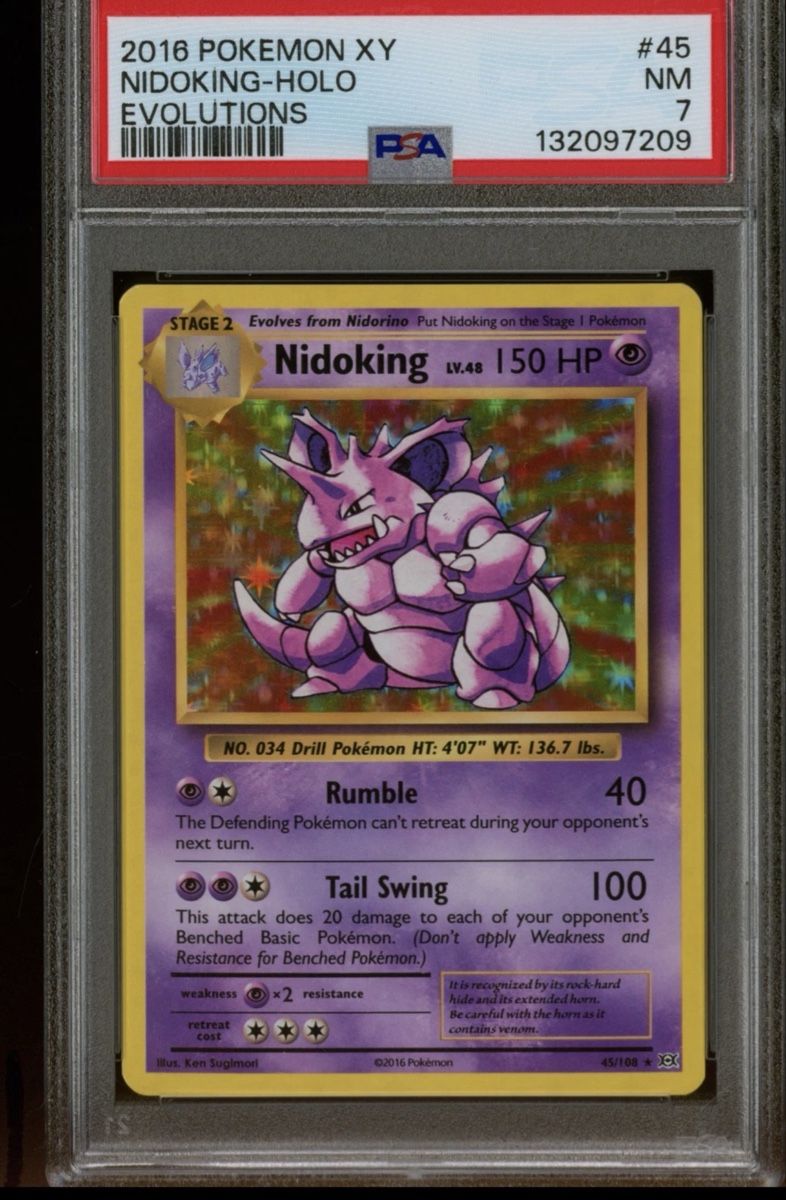 Pokémon Carte collezionabili: NIDOKING-HOLO EVOLUTIONS POKEMON XY EVOLUTIONS 2016 45 PSA 7 – Nuovo e nell'imballaggio originale da ostermundigen venduto da florind02