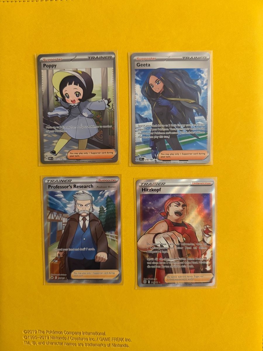Pokémon Sammelbilder & Trading cards: 4 Full Art Trainer Karten – Gebraucht aus Biel/Bienne von SeeLoewe55