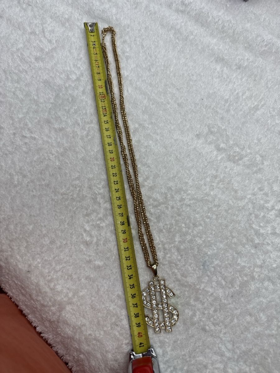 Ketten: Pendentif dollar avec chaînette, doré, avec strass – Neu (gemäss Beschreibung) aus Chenens von anasantos90 1