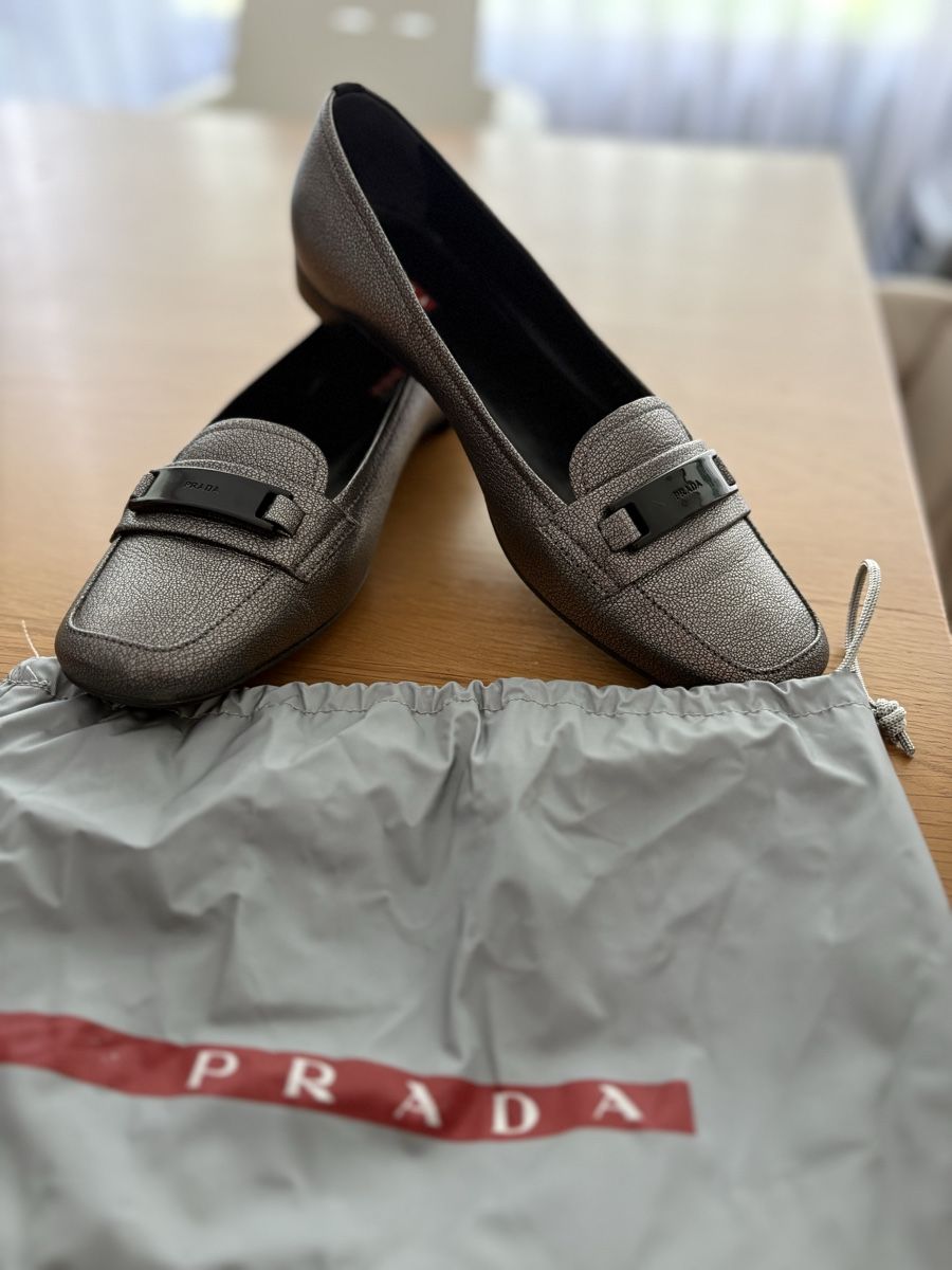 Prada Scarpe da donna: Mocassini PRADA donna argento taglia 37.5 – Usato da S. Antonino venduto da LIKA91 8