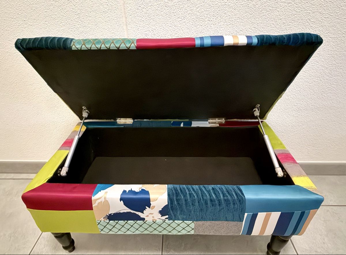 Panchine: Sitzbank Patchwork Design mit Stauraum – Usato da Regensdorf venduto da puma_16 2