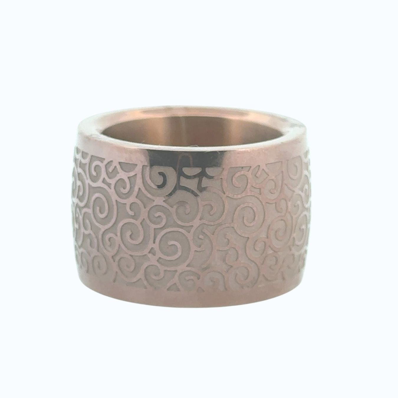 Olga Ribler Anelli: 18 mm breiter Ring Stahlring mit Muster, Grösse 54 – Nuovo (secondo la descrizione) da Luzern venduto da Schmuckoutlet 6