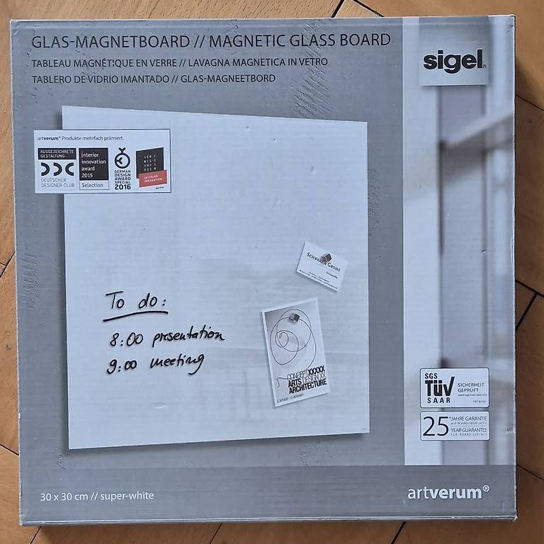 Lavagne: Sigel glas magnetboard 30x30 – Usato da Zürich venduto da bje_sbx9 1