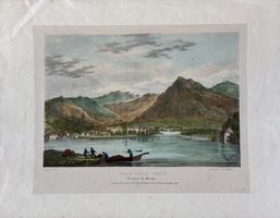 Kolorierter Lithographie 1823 N. Chater - Near Thun, RAR!