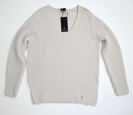 Damen Pullover Monari beige gerippt neu mit Etikett