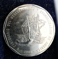 DOMINIKANISCHER REPUBLIK 1 PESO 1989 *RAR*