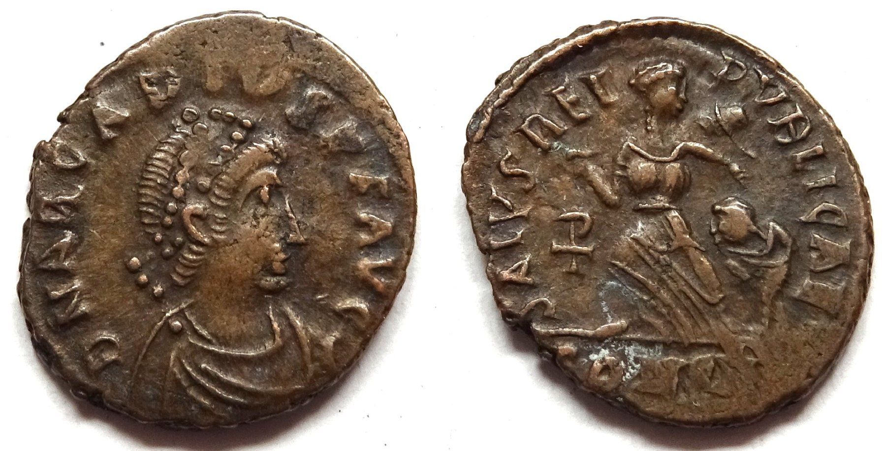 Tutti le monete: ARCADIUS bronze nummus (388-392 AD) – Usato da La Sarraz venduto da classicworldcoins