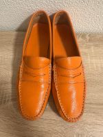 Trendige orangefarbene Lederschuhe, Grösse 41, Top Zustand!