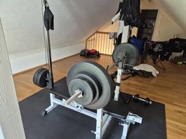 Top Hantelbank mit Zubehör
