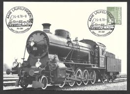 Eisenbahn Sonderkarte Läufelfingen Hauensteinlinie 26.8.1978