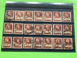 🇨🇭Briefmarken 21 Stück Nr.173 gestempelt