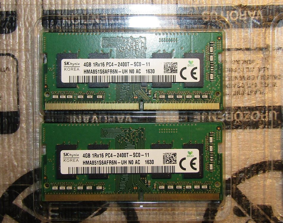 SK hynix 2x4 GB 1Rx16 PC4-2400T-SC0-11 | Kaufen auf Ricardo