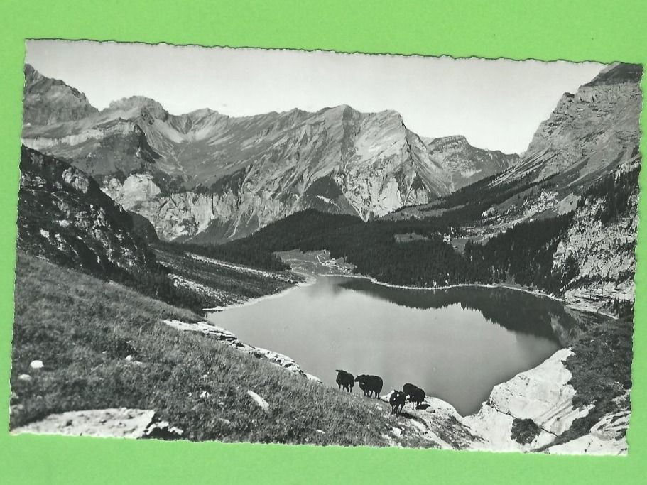 Cartoline postali: Oeschinensee mit Klein Lohner und First – Usato da Zürich venduto da t24_de