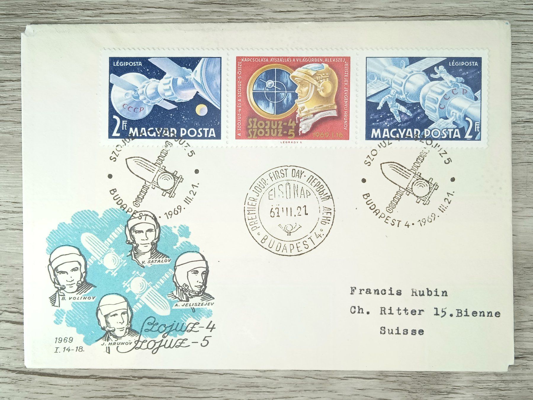 Tutti i francobolli: TR05 Enveloppe + Timbre Hongrie 1969 – Usato da Cousset venduto da Patrick_Collections