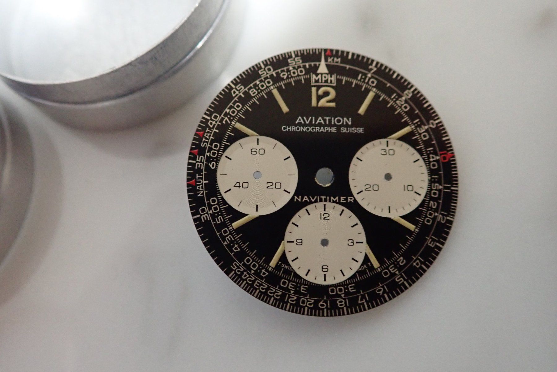 Breitling Orologi: ZIFFERBLATT BREITLING AVIATION CHRONOMETER NAVITIMER 33MM. – Usato da Wohlen AG venduto da kingwatcheshere 1