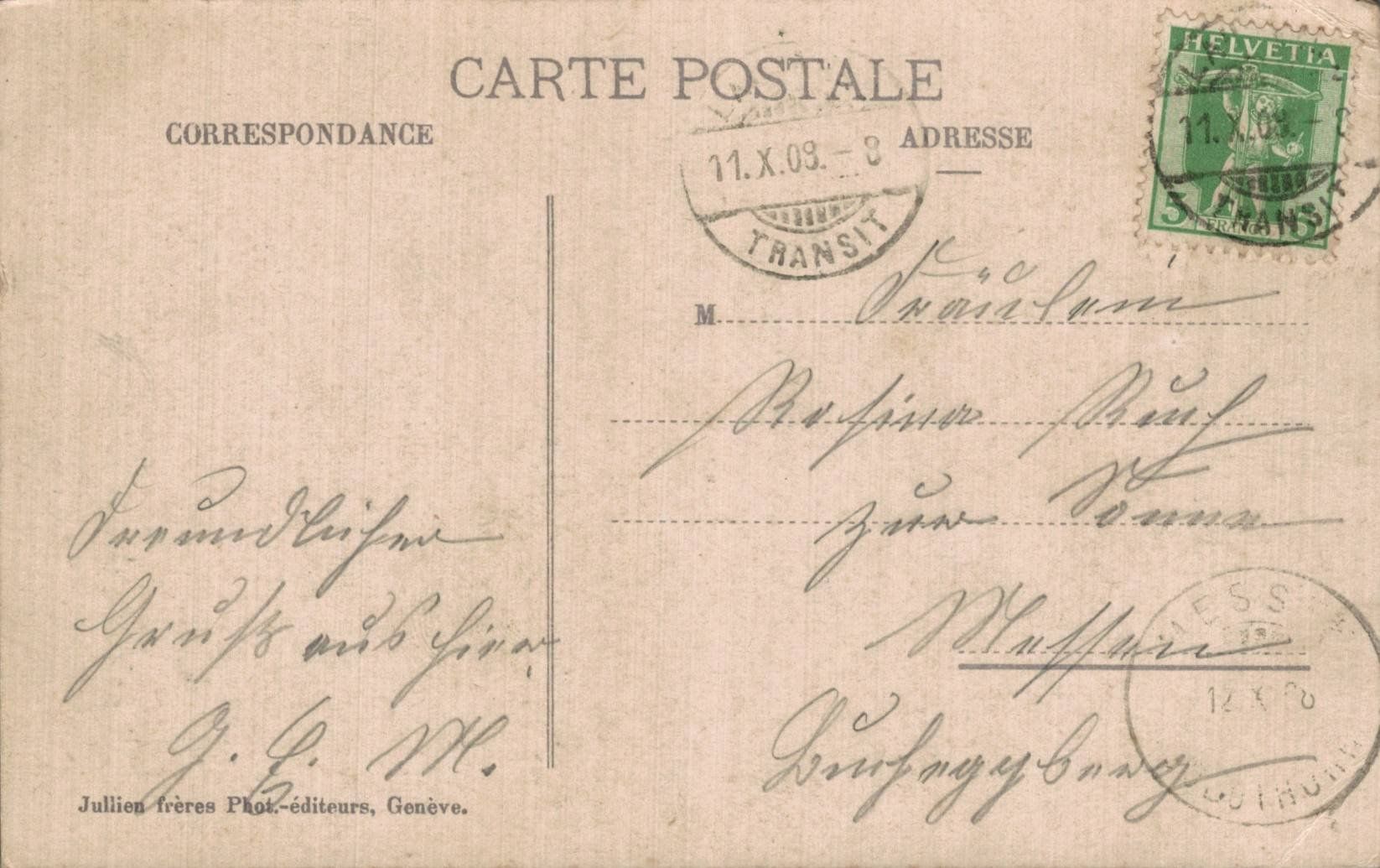 Cartoline postali: Alte Ansichtskarte Lausanne, Escaliers du Marché, 1908 – Usato da Luzern venduto da Kartenansicht 1