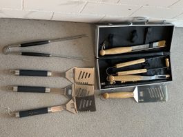 BBQ Tool Set (Metal & Wood), several pieces