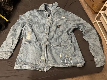 Veste en jean Vans motif damier bleu taille L bon état