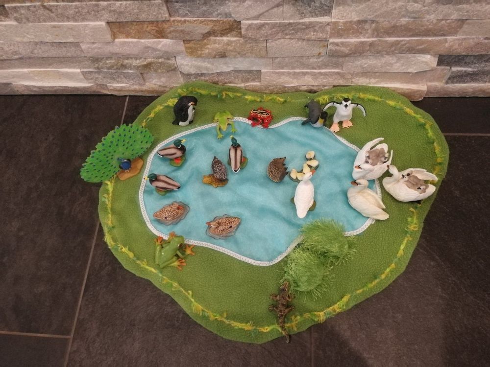 Schleich Set See Ente Teich Igel Schwan Kaufen auf Ricardo