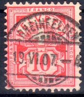 RHEINFELDEN 1907 WERTZIFFER 10 RP MIT VOLLSTEMPEL - BU149